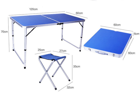 Bàn ghế cắm trại bằng hợp kim nhôm Bộ bàn ghế gấp vườn nướng BBQ